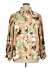 misook 100% Polyester Print Orange 3/4 Sleeve Blouse Size XL - photo 1