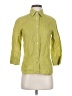 Talbots 100% Linen Green 3/4 Sleeve Button-Down Shirt Size 2 - photo 1