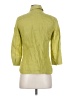 Talbots 100% Linen Green 3/4 Sleeve Button-Down Shirt Size 2 - photo 2