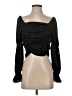 Lavish 100% Polyester Black Long Sleeve Blouse Size S - photo 1