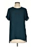 DR2 100% Polyester Teal Short Sleeve Blouse Size S - photo 1