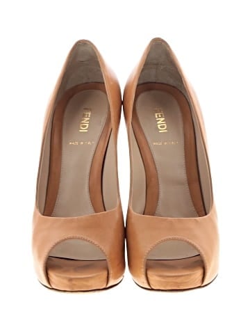 Fendi Vintage Leather Peep Toe Pumps (view 2)