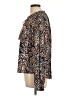 Lovestitch 100% Rayon Animal Print Brown Long Sleeve Blouse Size L - photo 5