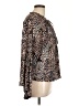 Lovestitch 100% Rayon Animal Print Brown Long Sleeve Blouse Size L - photo 4