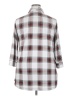 Market and Spruce Plaid Silver 3/4 Sleeve Blouse Size 2X - photo 2