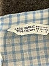 Zara Basic Checkered-gingham Blue 3/4 Sleeve Button-Down Shirt Size XL - photo 7