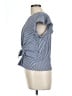 Roommates 100% Polyester Stripes Blue Short Sleeve Blouse Size L - photo 5
