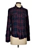 Paige 100% Viscose Plaid Red Long Sleeve Button-Down Shirt Size S - photo 1