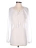 Como Black 100% Polyester Ivory White Long Sleeve Blouse Size S - photo 1
