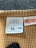 Zara 100% Baumwolle Animal Print Gold Brown Thermal Top Size 3 - 4 - photo 4