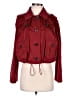 Burberry 100% Polyester Red Burgundy Cropped Jacket Size 4 - photo 1