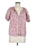 Dylan 100% Cotton Pink Short Sleeve Blouse Size M - photo 1