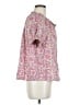 Dylan 100% Cotton Pink Short Sleeve Blouse Size M - photo 4