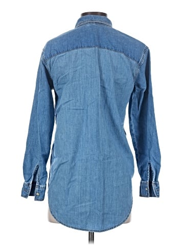 Topshop Long Sleeve Button-Down Shirt (view 2)