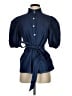Oshoplive Blue Short Sleeve Blouse Size S - photo 1