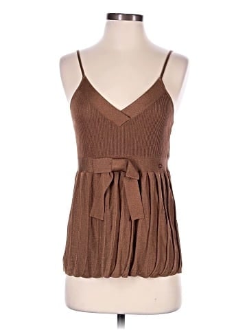 Chanel Brown Tie Detail Knit Camisole (view 1)