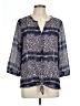 Maurices 100% Polyester Blue 3/4 Sleeve Blouse Size L - photo 1