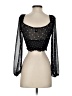 Princess Polly 100% Polyester Black 3/4 Sleeve Blouse Size 4 - photo 2