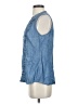 CATHERINE Catherine Malandrino Blue Sleeveless Blouse Size 4 - photo 5