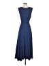 Max Studio Solid Blue Casual Dress Size S - photo 2