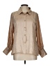 Alex & Parker 100% Polyester Metallic Tan 3/4 Sleeve Blouse Size L - photo 1