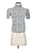 Zara Silver Short Sleeve Top Size S - photo 1