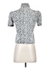 Zara Silver Short Sleeve Top Size S - photo 2
