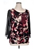 Lavish 100% Polyester Black 3/4 Sleeve Blouse Size 1X - photo 1