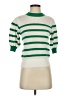 Suncoo 100% Cotton Stripes Green Turtleneck Sweater Size XS - photo 1