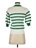Suncoo 100% Cotton Stripes Green Turtleneck Sweater Size XS - photo 2