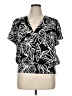 Nine West 100% Polyester Black Short Sleeve Blouse Size XL - photo 1