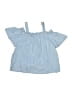 Justice Blue Short Sleeve Blouse Size 8 - photo 2
