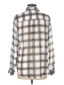 Foxcroft 100% Polyester Plaid Gray Long Sleeve Blouse Size 6 - photo 2