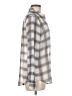 Foxcroft 100% Polyester Plaid Gray Long Sleeve Blouse Size 6 - photo 4