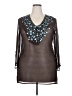 Peppermint Bay Brown 3/4 Sleeve Blouse Size XXL (estimated) - photo 1
