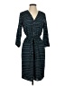 Lands' End Canvas Chevron-herringbone Teal Casual Dress Size 4 - photo 1