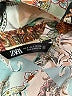 Zara 100% Polyester Paisley Ivory Long Sleeve Blouse Size S - photo 7