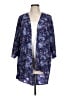 Lularoe 100% Polyester Print Purple Blue Kimono Size L - photo 1