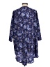 Lularoe 100% Polyester Print Purple Blue Kimono Size L - photo 2
