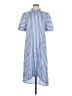 Unbranded 100% Polyester Stripes Blue Casual Dress Size M - photo 1