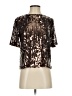 Unbranded Metallic Silver Short Sleeve Blouse Size XS - photo 1