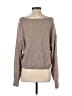 Free People 100% Cashmere Metallic Tan Cashmere Pullover Sweater Size S - photo 2
