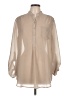 Fred David 100% Polyester Tan 3/4 Sleeve Blouse Size L - photo 1