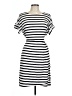 Chaps Stripes White Casual Dress Size L - photo 1
