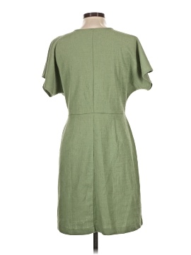 knee length dresses for ladies Madewell Blush Pink V-Neck Linen Blend Midi Dress