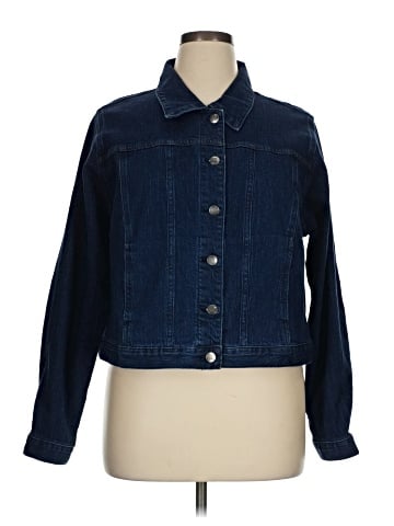 Women With Control Denim Jacket (view 1)