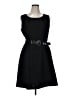 AGB Solid Black Casual Dress Size 16 - photo 1