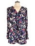 Evereve Print Blue Romper Size L - photo 1