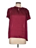 CeCe 100% Polyester Burgundy Short Sleeve Blouse Size L - photo 1