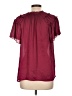 CeCe 100% Polyester Burgundy Short Sleeve Blouse Size L - photo 2